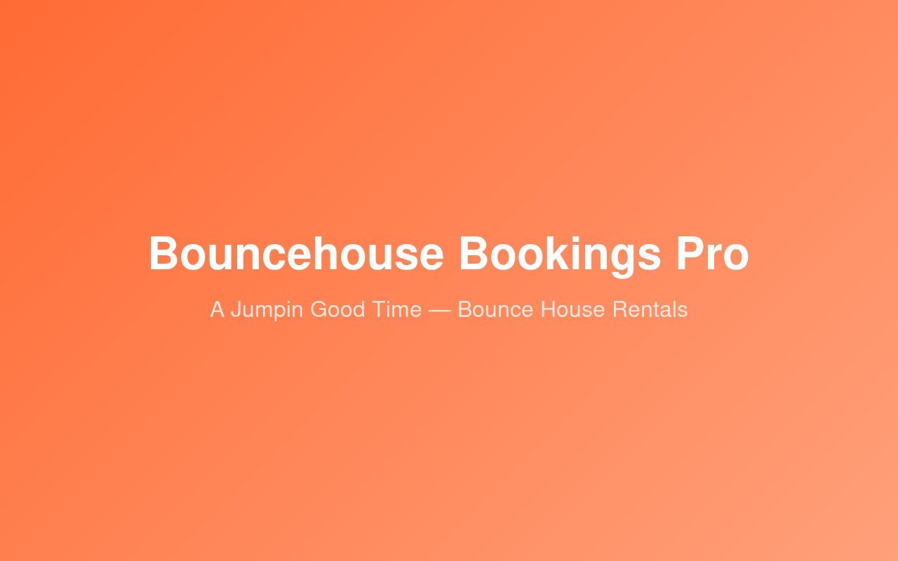Bouncehouse Bookings Pro website preview
