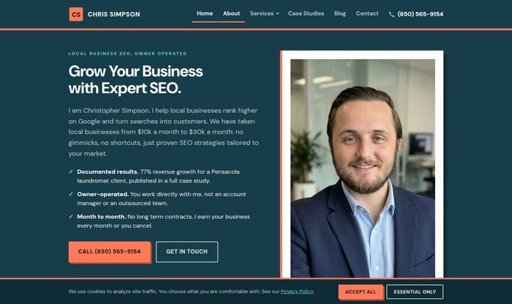 chrissimpsonseo.com website preview