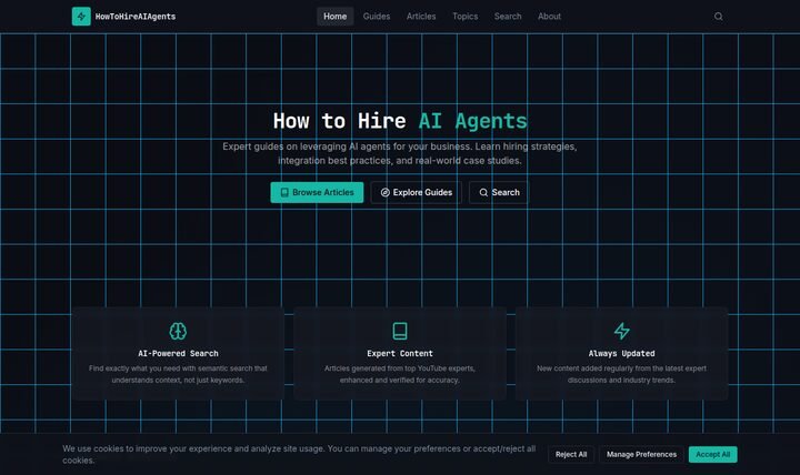 howtohireaiagents.com website preview