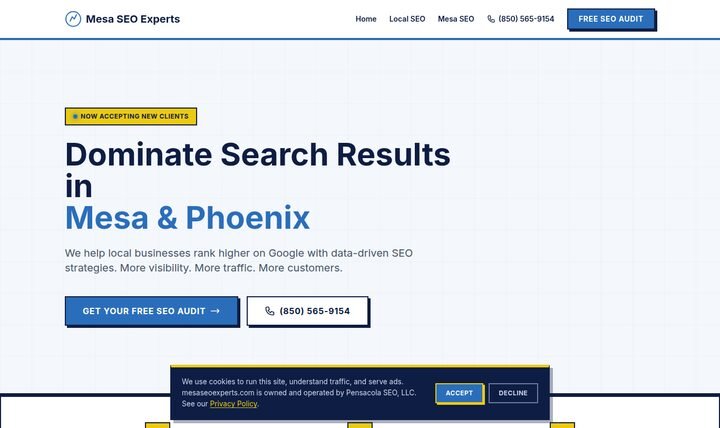 mesaseoexperts.com website preview