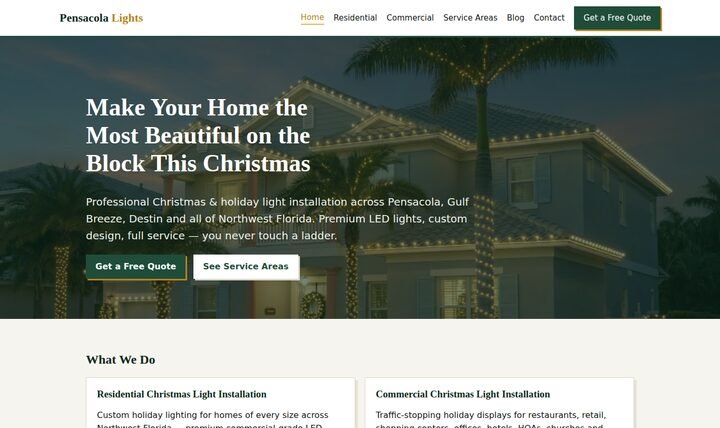 pensacolalight.com website preview
