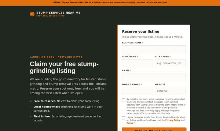 stumpservicesnearme.com website preview