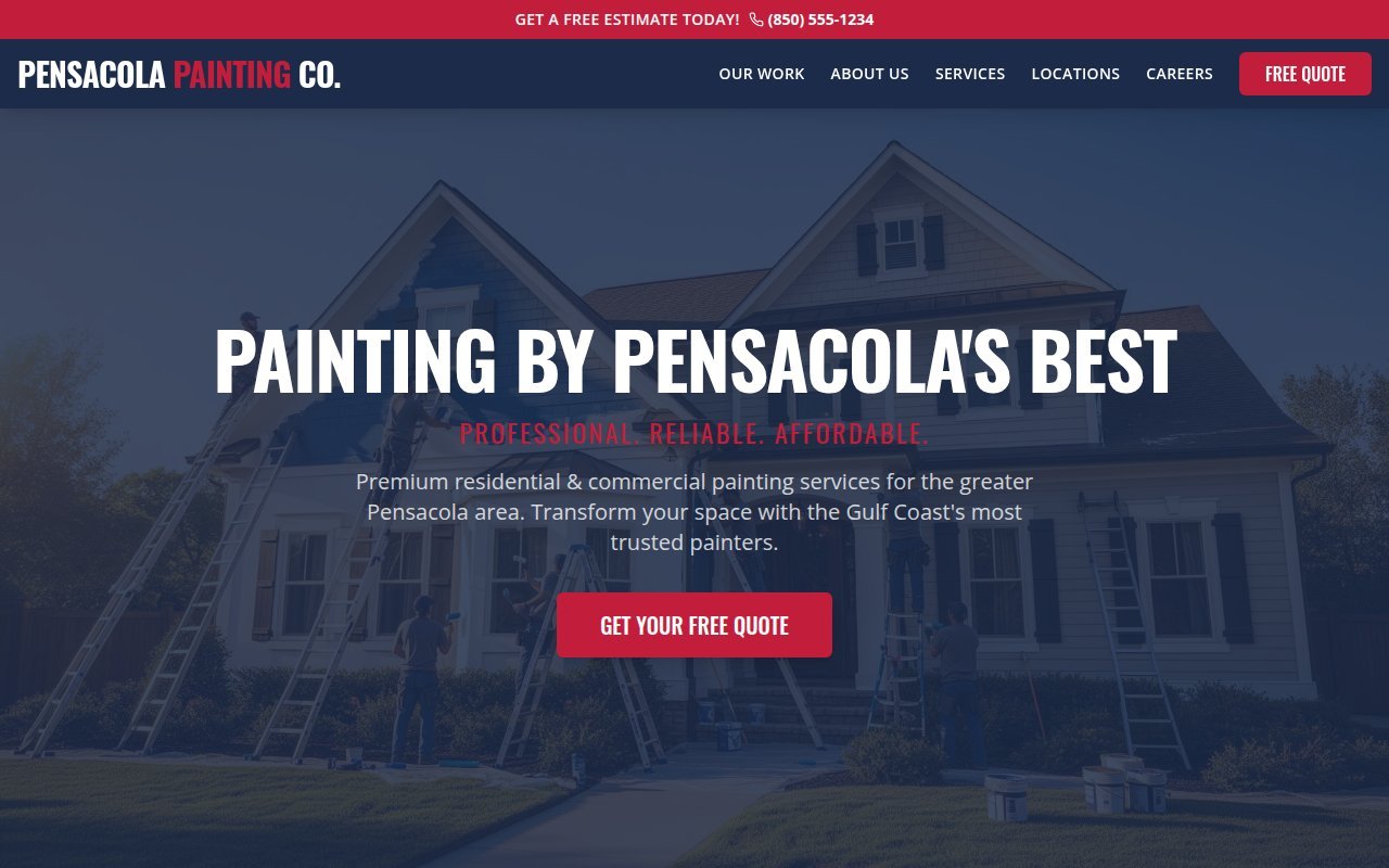Pensacola Painting Co. website preview