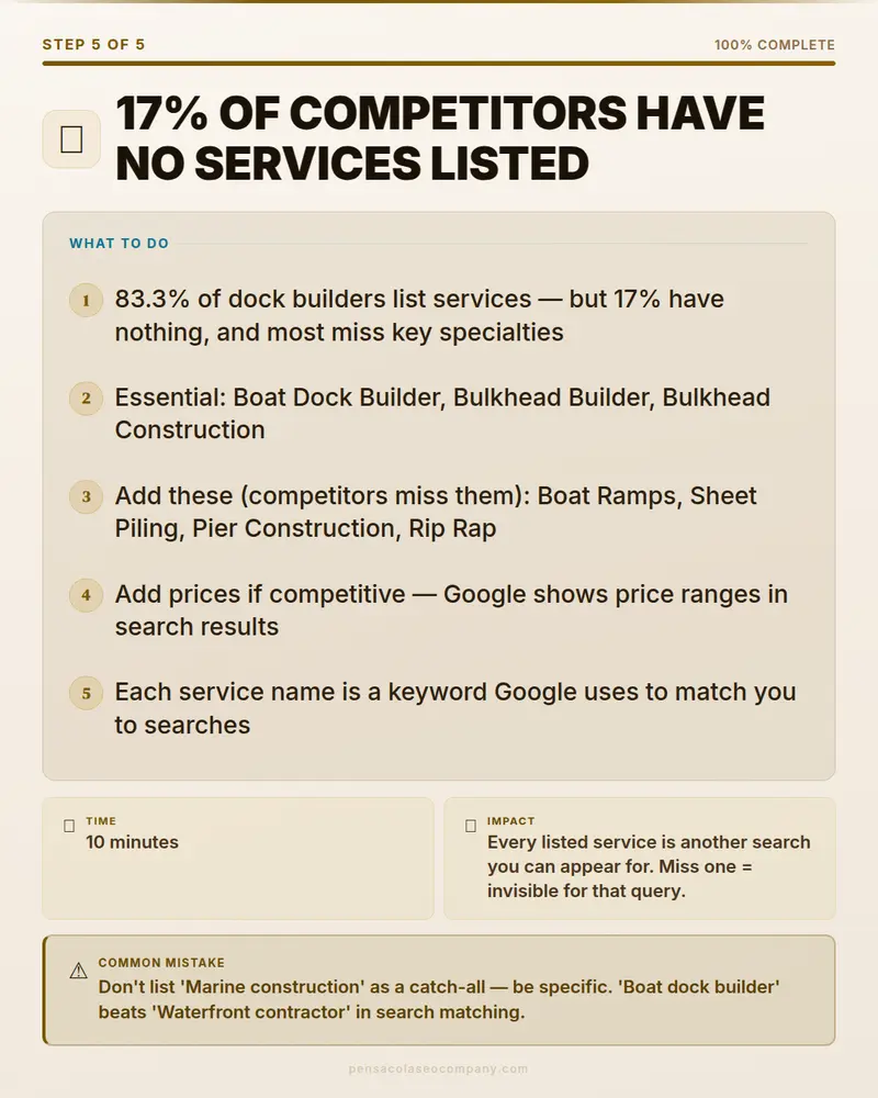 Visual psych 06 action step — Dock Building SEO guide by Pensacola SEO Company