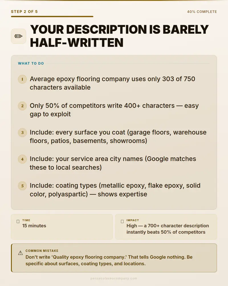 Which Google Business Profile Categories Should Epoxy Flooring Companies Use?