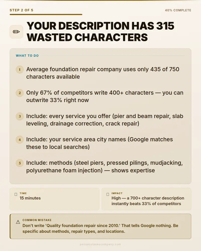Visual psych 03 action step — Foundation Repair SEO guide by Pensacola SEO Company