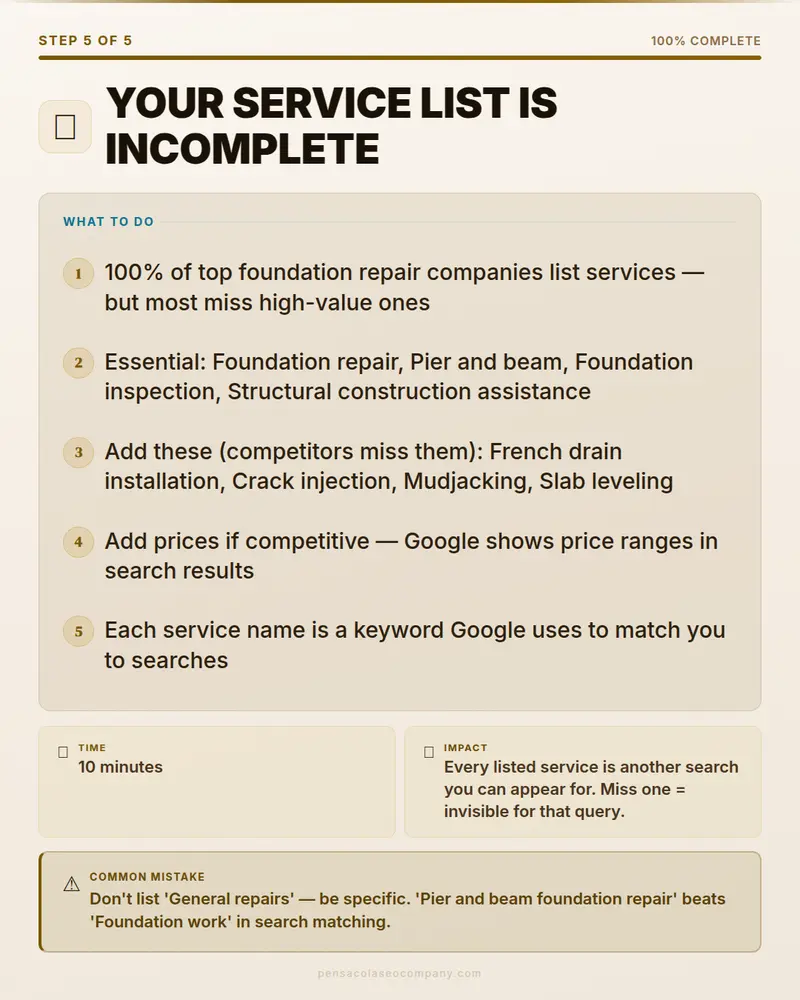Visual psych 06 action step — Foundation Repair SEO guide by Pensacola SEO Company