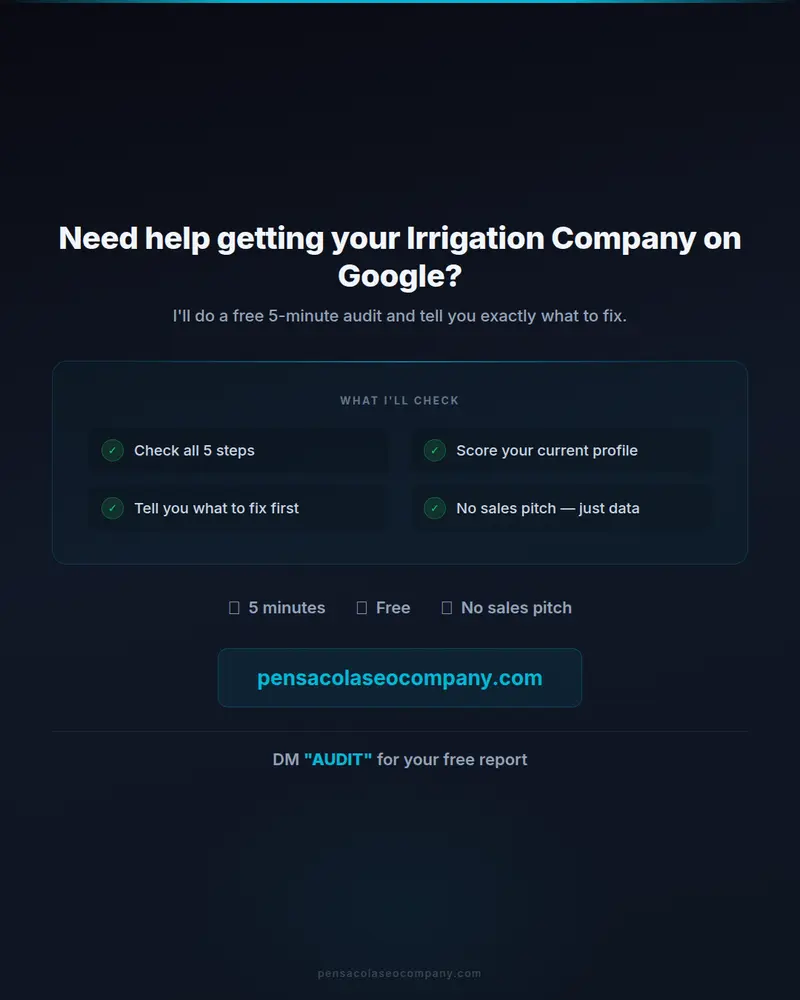 Google 5 steps 07 cta — Irrigation Installation SEO guide by Pensacola SEO Company