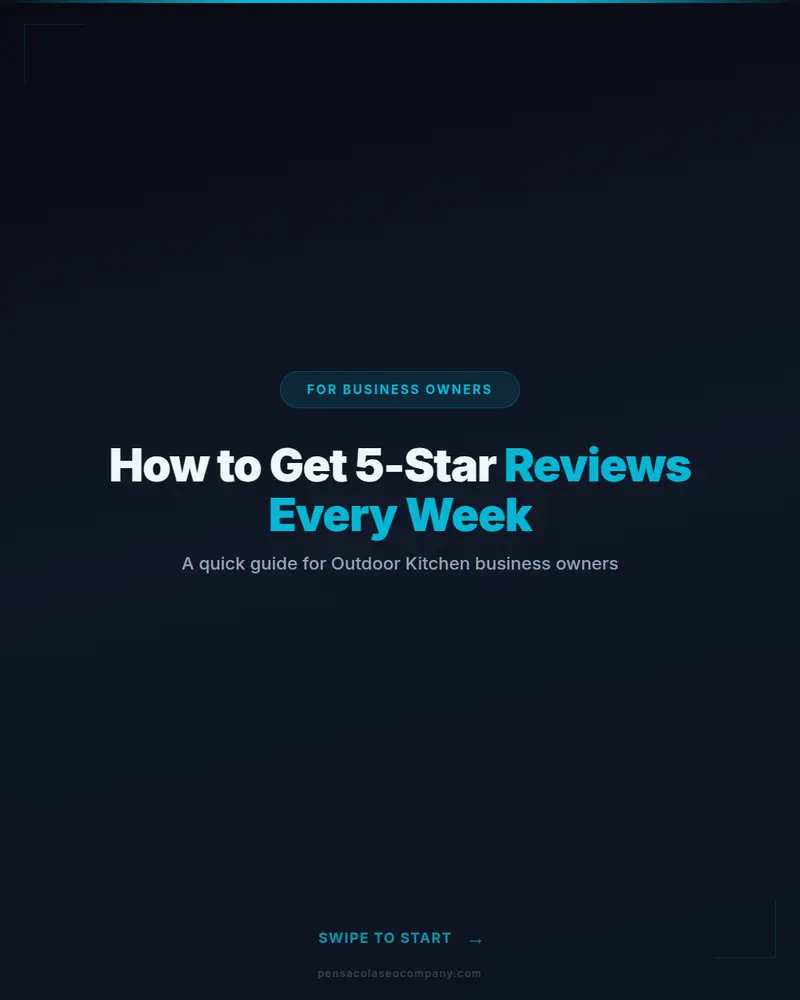 Reviews 01 cover action — Outdoor Kitchen SEO guide by Pensacola SEO Company