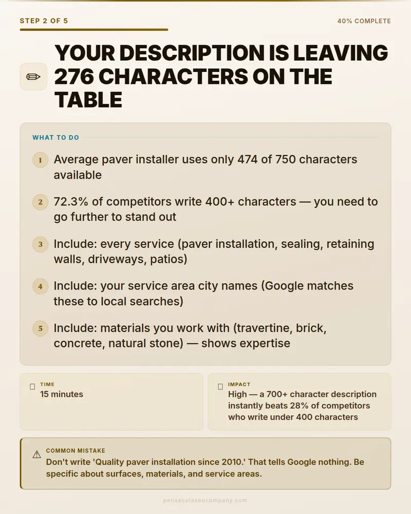Visual psych 03 action step — Paver Installation SEO guide by Pensacola SEO Company