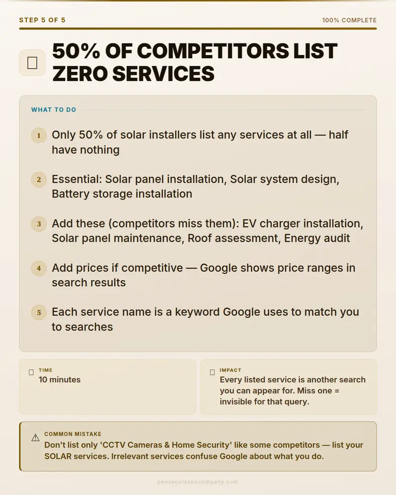 Visual psych 06 action step — Solar Installation SEO guide by Pensacola SEO Company